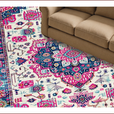 Vibrant Floral Medallion Motif(White)
