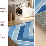 Vibrant Coastal Inspired Geometric Motif(Blue)