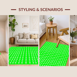 Vibrant Green Floral Geometry(Green)
