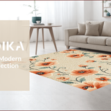 Modern Beige Geometric Floral(Beige)
