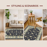 Serene Vintage Floral Atmosphere(Blue)