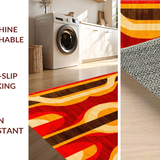 Artistic Retro Curved Motif(Red)