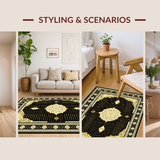 Elegant Black Floral Symphony(Black)