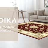Elegant Traditional Floral Medallion(Red)