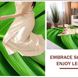 Tropical Leaf Velvet Runner(Green)