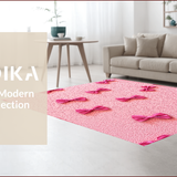 Cute Bow Decor Girl Bedside Mat(Pink)