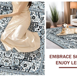 Contemporary Textured Geometric Fusion(Blue)