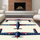 Contemporary Vintage Airplane Art(Red)