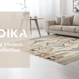 Artful Distressed Lattice Arrangement(Beige)