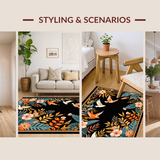 Whimsical Bright Floral Elegance(Black)