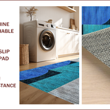 Modern Abstract Non Slip(Blue)