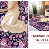Artistic Low Pile Floral(Black)
