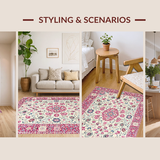 Stylish Retro Floral Composition(White)