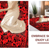 Artful Distressed Floral Composition(Red)