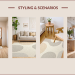 Ultra Soft Area Rug, Non Slip, Stain Resistant, Washable Area Rugs for Living Room, Bedroom, Modern Ivory Handmade Wool Living Room(Beige) - ODIKA