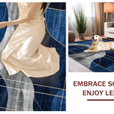 Minimalist Gray Blue Linear Composition(Blue)