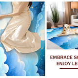 Fun Abstract Fluffy Element Arrangement(Blue)