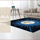 Celestial Black Abstract Arrangement(Blue)