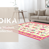Cheerful Colorful Botanical Motif(White)