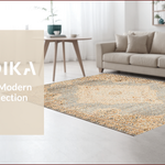 Ultra Soft Area Rug, Non Slip, Stain Resistant, Washable Area Rugs for Living Room, Bedroom, Handmade Distressed Wool Viscose(Beige) - ODIKA
