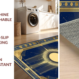 Stylish Geometric Gold Fusion(Blue)