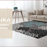 Stylish Floral Non Shedding Area(Gray)