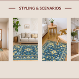 Rustic Coastal Blue Tiled Motif(Blue)