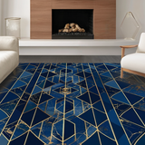 Elegant Marbleized Geometric Aesthetic(Blue)