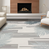 Modern Striking Leaf Print(Beige)