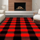 Rustic Red and Black Checkered Aesthetic(Red)
