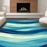 Artful Blue Oceanic Texture Display(Blue)