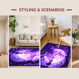 Lush Floral Fantasy Tapestry Style(Purple)