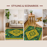 Vibrant Rustic Geometric Touch(Green)