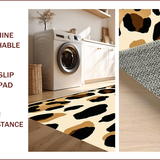 Modern Beige Leopard Print Plush(Brown)
