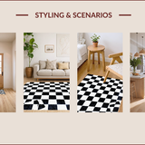 Mid Century Aesthetic Kids Room Furry Area(Black)