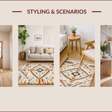 Vintage Southwest Abstract Motif(Beige)