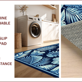 Tropical Navy Geometric Elegance(Blue)