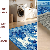 Cozy Vintage Blue Patterned Elegance(Blue)