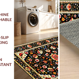 Striking Geometric Floral Overlay(Black)