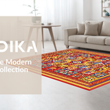Eclectic Tiled Patterned(Red)