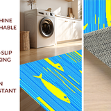 Stylish Modern Fish Stripe Decor(Blue)