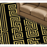 Chic Geometric Gold Accents(Black)
