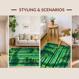 Minimalist Medallion Style with Monochrome Palette(Green)