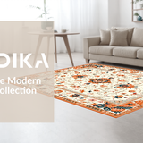 Eclectic Vibrant Floral Burst(Beige)