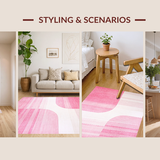 Minimalist Light Pink Brushstroke Motif(Pink)