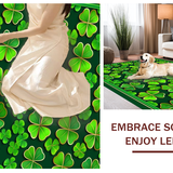Festive Emerald Green Floral Motif(Green)