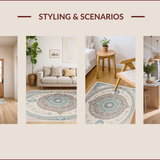 Damask Grey and Teal Office(Beige)