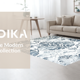 Modern Vintage Inspired Floral Print(Blue)