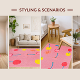 Colorful Youthful Artistic Floor(Pink)