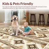 Non Slip Aztec Farmhouse(Beige)